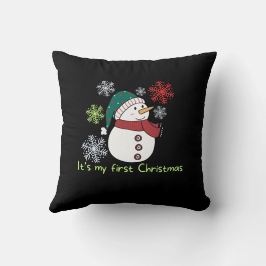 Coussin It's my first Christmas (Verso)