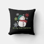 Coussin It's my first Christmas (Recto)
