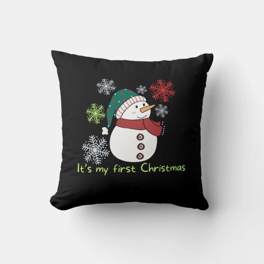 Coussin It's my first Christmas (Recto)