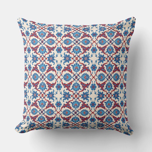 Coussin Iznik Floral Pattern (Recto)