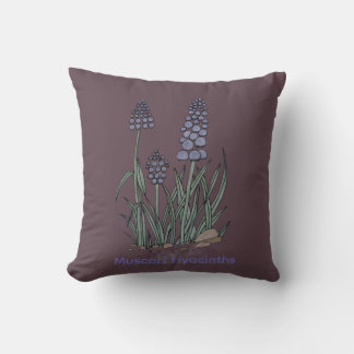 Coussin Jacintes Muscari bleues