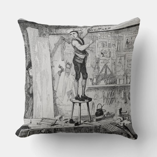 Coussin Jack découpe son nom sur un faisceau dans le (Recto)