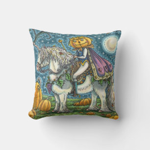 COUSSIN JACK-O'-LANTERN PRINCE SUR SON UNICORN MAGIQUE PON