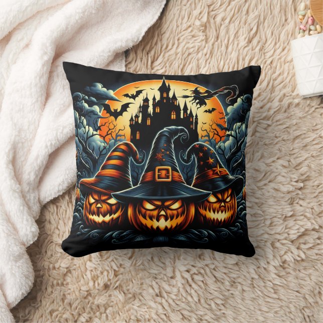 Coussin Jack-o-lanternes brille sous le clair de lune (Couverture)
