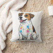 Coussin Jack Russell joyeux éclaboussure de fun (Couverture)