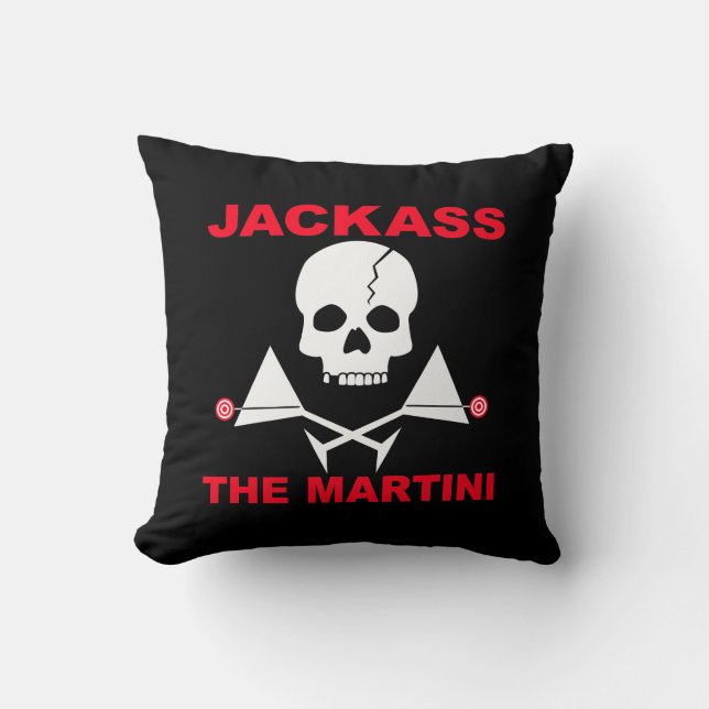 Coussin Jackass réversible, The Martini American MoJo Cous (Recto)