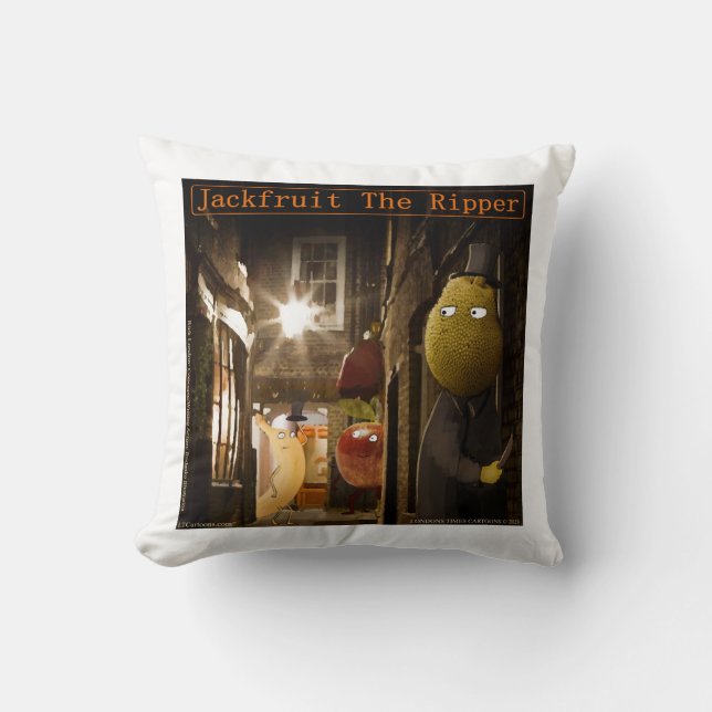 Coussin Jackfruit le Ripper Drôle Rick Londres (Recto)
