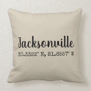 Coussin Jacksonville la Floride de coordonnées