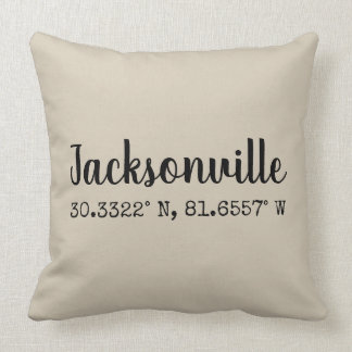 Coussin Jacksonville la Floride de coordonnées