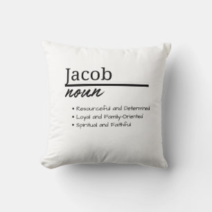 Coussin Jacob, Garçon Nom Personnalisé Définition