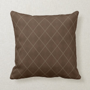 Coussin Jacquard Brown Retro Mod Jeu d'oreiller