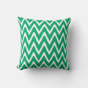 Coussin Jade Asian Moods Ikat Chevrons