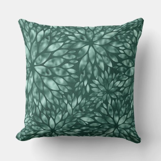 Coussin Jade/Green Shimmering Dahlia (Recto)