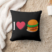 Coussin J'adore Burger Cheeseburger Manger Malsain (Couverture)