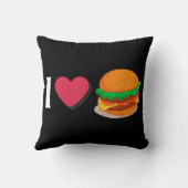 Coussin J'adore Burger Cheeseburger Manger Malsain (Verso)