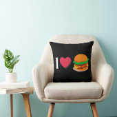 Coussin J'adore Burger Cheeseburger Manger Malsain (Chaise)