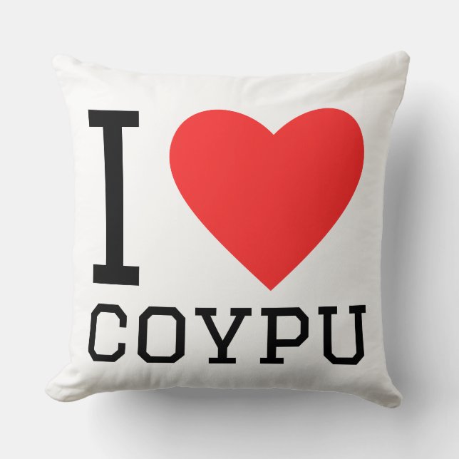 Coussin J'adore coypu (Recto)