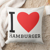 Coussin J'adore hamburger (Couverture)