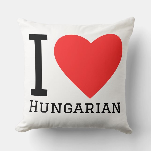 Coussin J'adore hongrois (Recto)