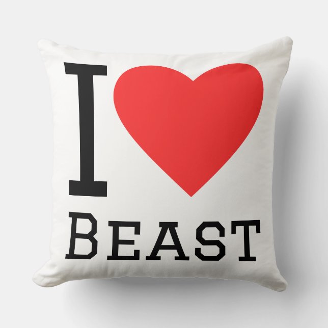 Coussin J'adore la bête  (Recto)