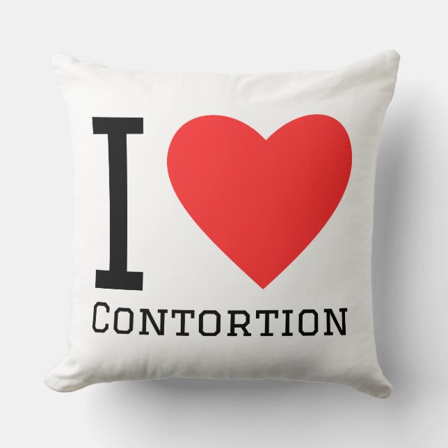 Coussin J'adore la contorsion (Recto)