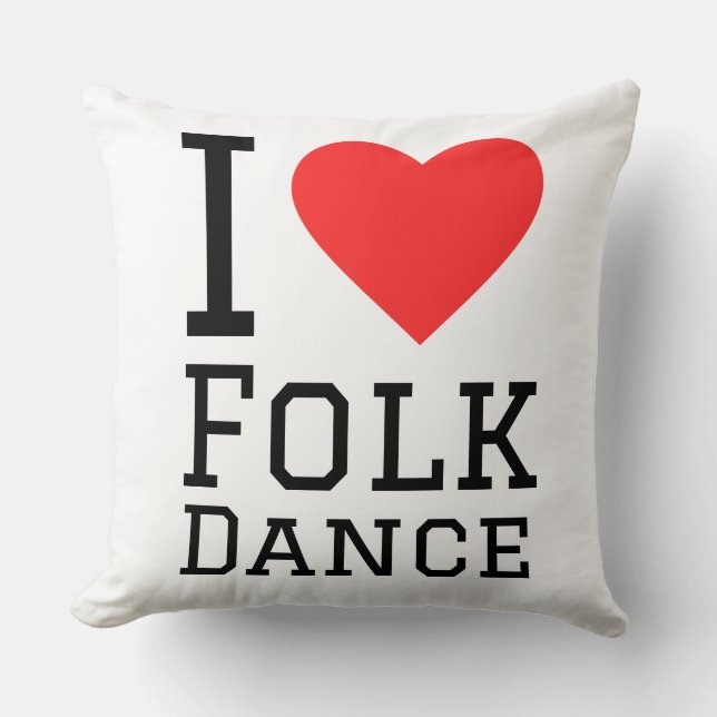 Coussin J'adore la danse folklorique (Recto)
