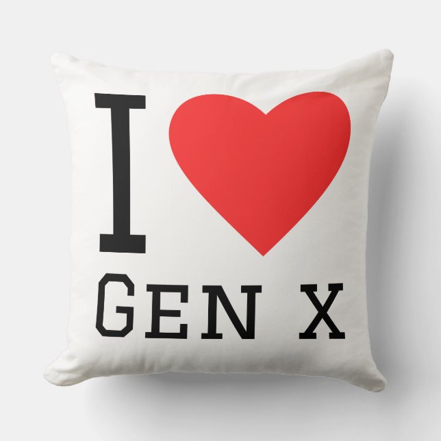 Coussin J'adore la génération X (Recto)