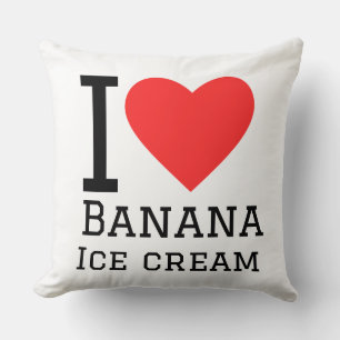 Coussin J'adore la glace à la banane