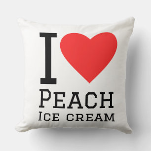 Coussin J'adore la glace aux pêches