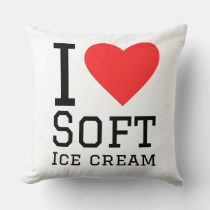 Coussin J'adore la glace molle