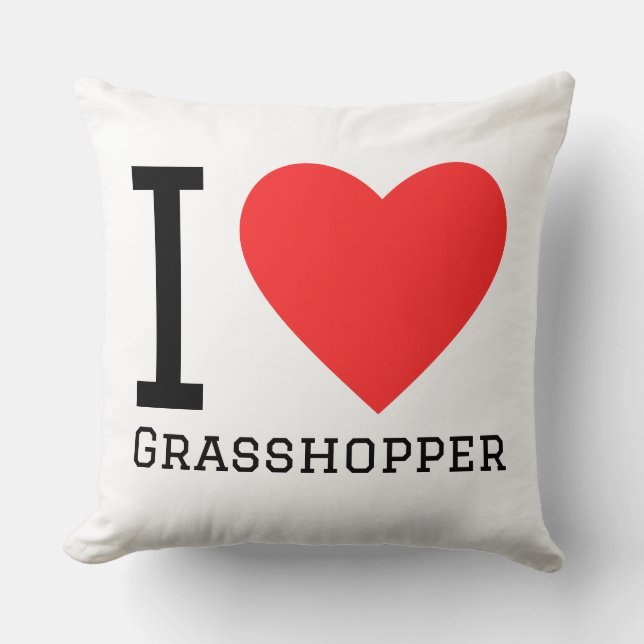Coussin J'adore la sauterelle  (Recto)
