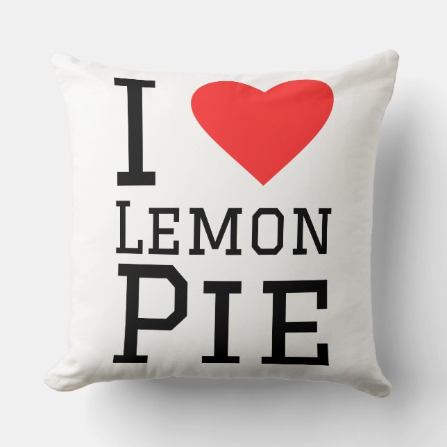 Coussin J'adore la tarte au citron (Recto)