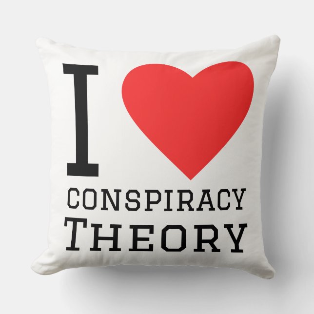 Coussin J'adore la théorie du complot (Recto)