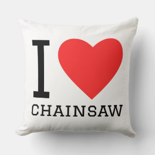 Coussin J'adore la tronçonneuse