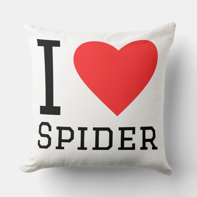 Coussin J'adore l'araignée (Recto)