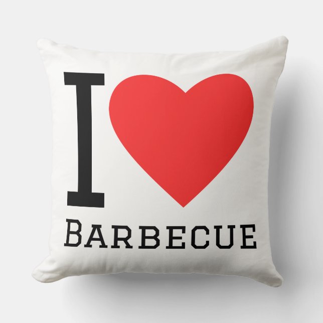 Coussin J'adore le barbecue (Recto)