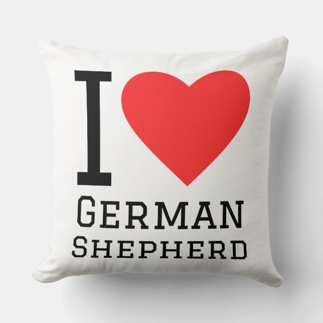 Coussin J'adore le berger allemand  (Recto)