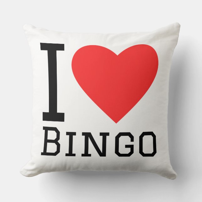 Coussin J'adore le bingo (Recto)