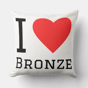 Coussin J'adore le bronze