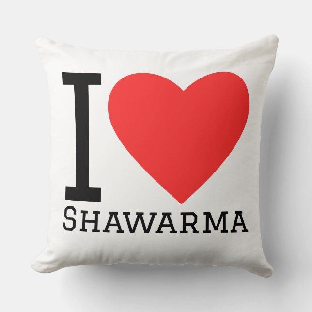Coussin J'adore le chawarma (Recto)