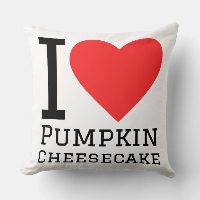 Coussin J'adore le cheesecake à la citrouille  (Recto)