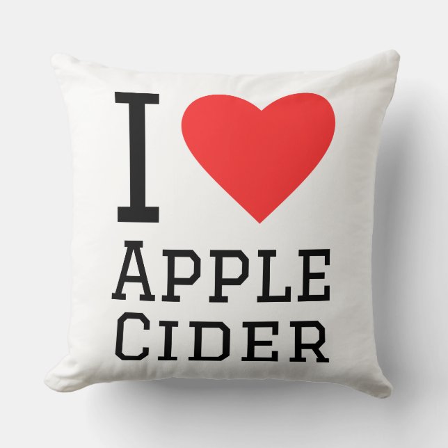 Coussin J'adore le cidre de pomme (Recto)