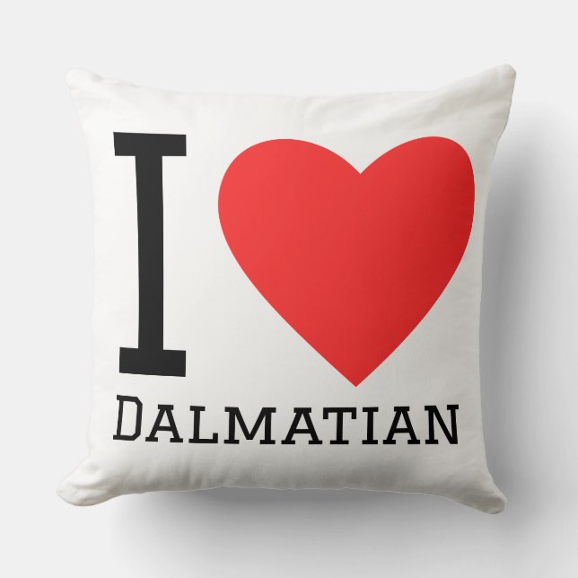 Coussin J'adore le dalmatien  (Recto)