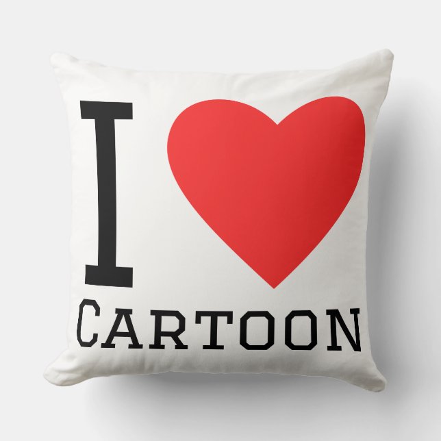 Coussin J'adore le dessin animé (Recto)