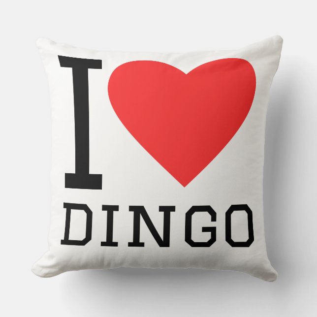 Coussin J'adore le dingo (Recto)