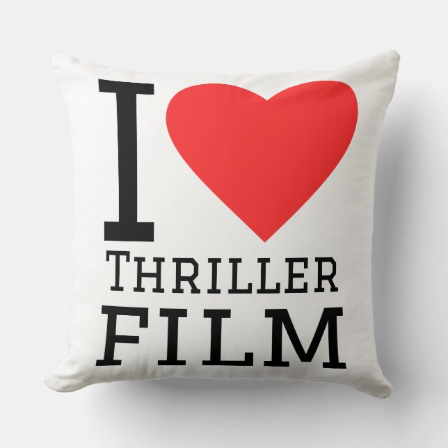 Coussin J'adore le film thriller (Recto)