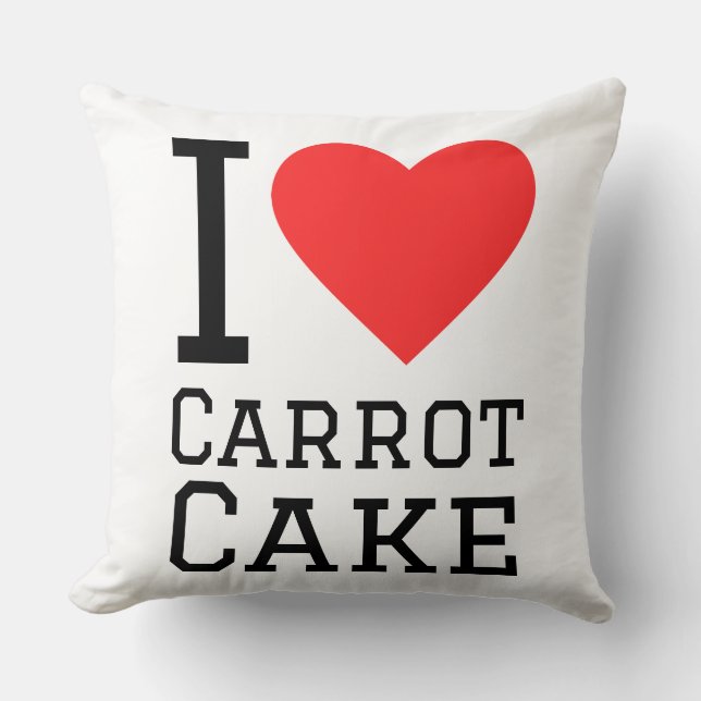 Coussin J'adore le gâteau aux carottes  (Recto)