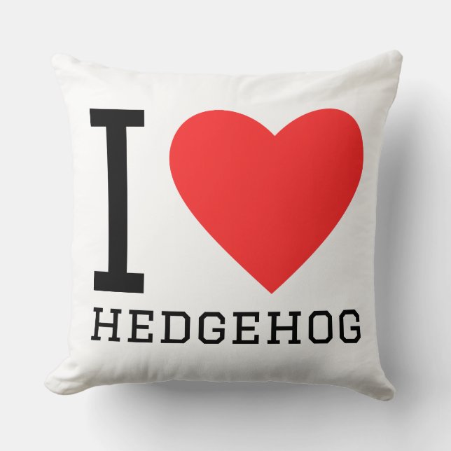 Coussin J'adore le hérisson  (Recto)