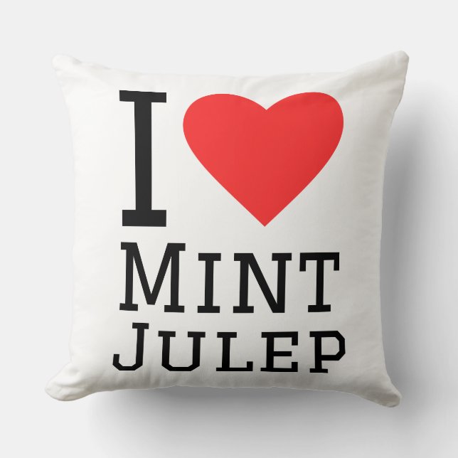 Coussin J'adore le mint julep (Recto)