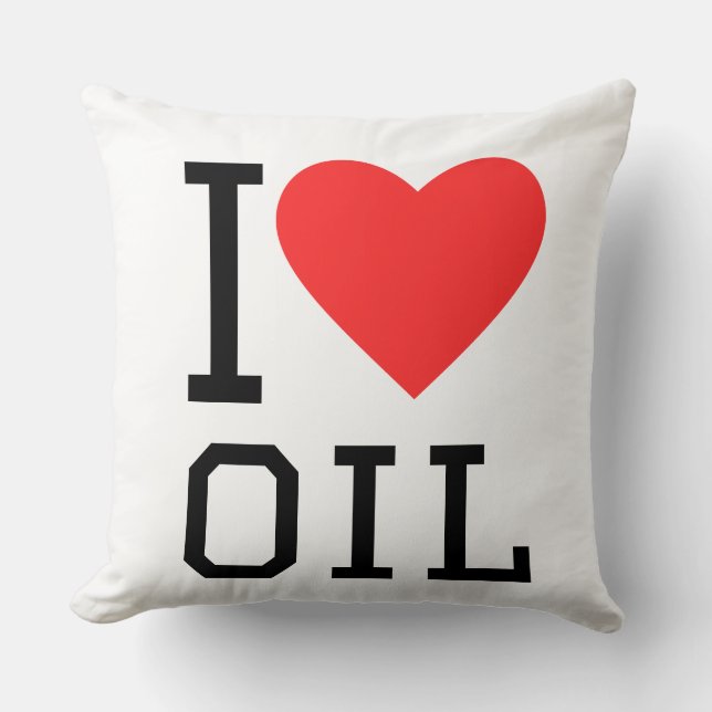 Coussin J'adore le pétrole (Recto)